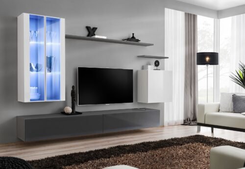 Wall cabinet “Switch XII”, white/graphite, ASM