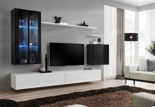 Wall cabinet “Switch XII”, black/white ASM