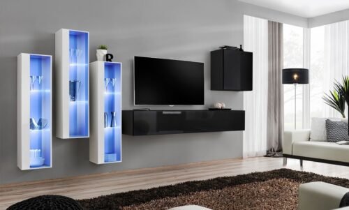 Wall cabinet “Switch XIII”, white/black ASM