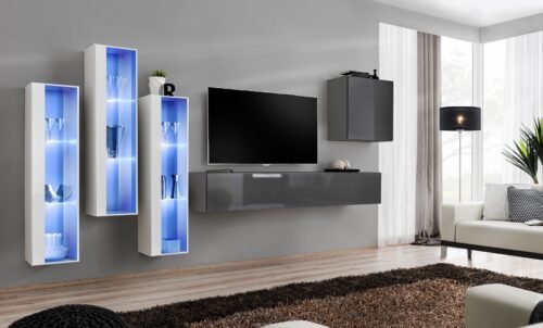 Wall cabinet “Switch XIII”, white/graphite ASM