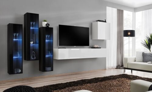 Wall cabinet “Switch XIII”, black/white ASM