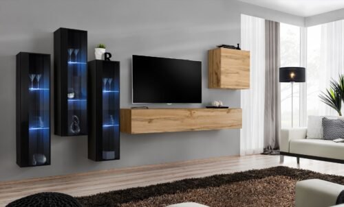 Wall cabinet “Switch XIII”, black/wotan SW13 ASM