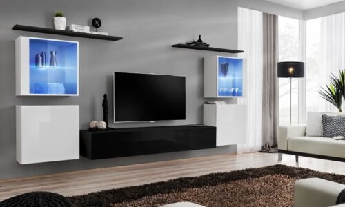 Wall cabinet “Switch XIV”, white/black ASM