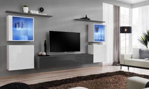 Wall cabinet “Switch XIV”, white/graphite, ASM