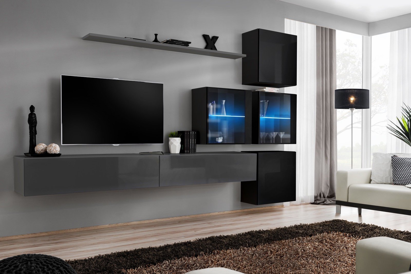 Wall-mounted SWITCH XIX part graphite/black ASM