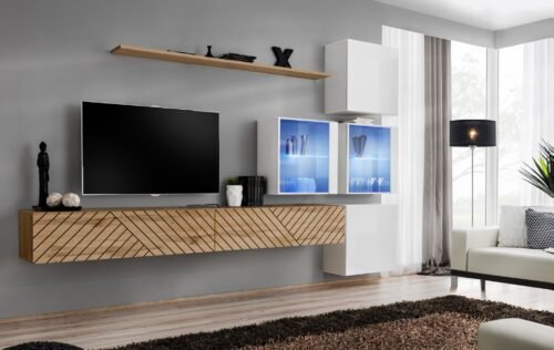 Wall cabinet “Switch XIX” with white handle ASM