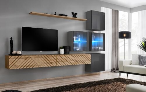 Wall cabinet “Switch XIX” with wotan/graphite ASM