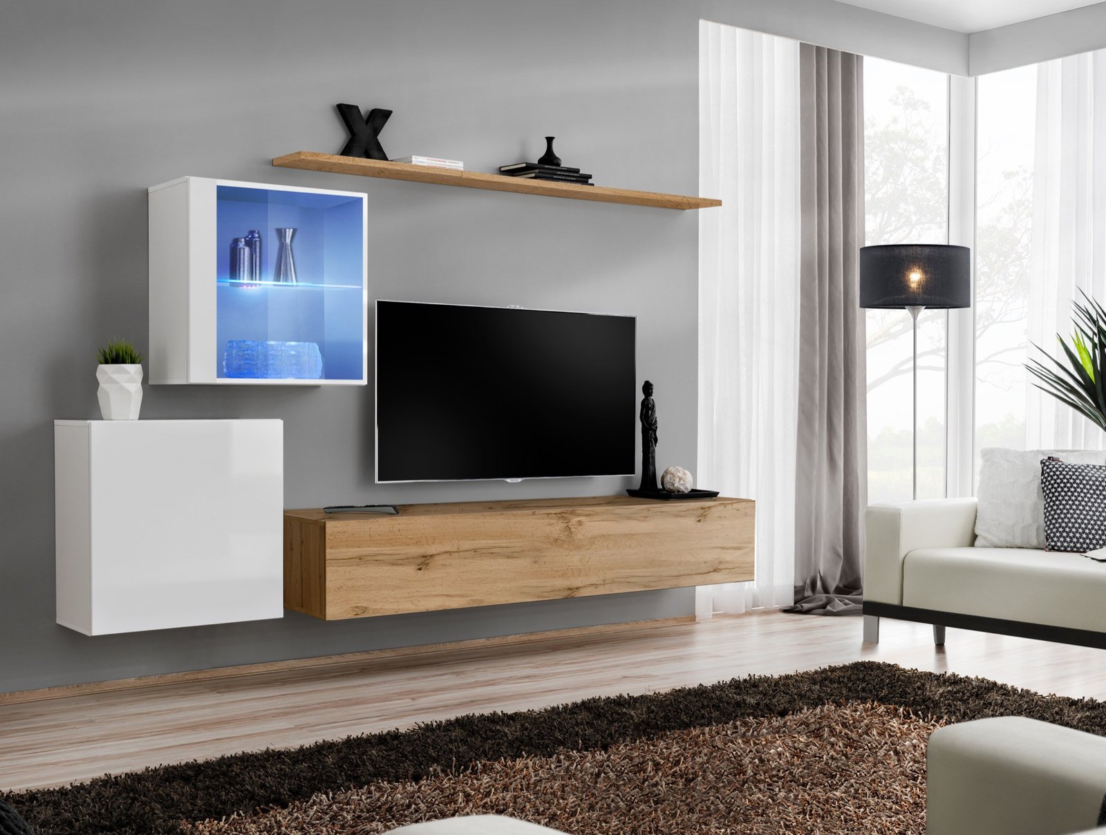 Switch XV wall cabinet, white/wotan SW15 ASM