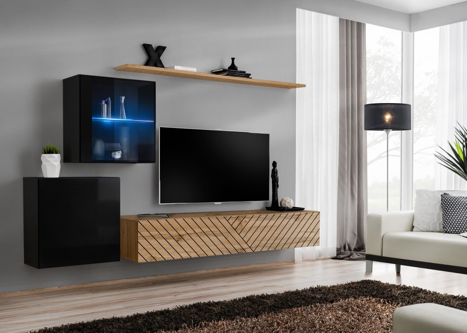 Switch XV wall cabinet, black/wotan ASM