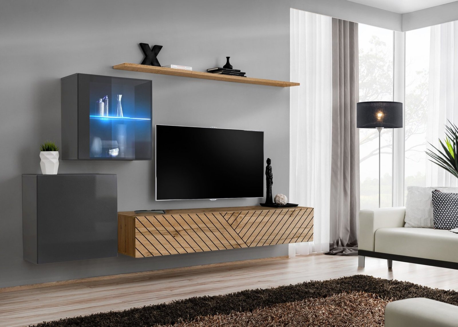 Switch XV wall cabinet graphite/Wotan ASM