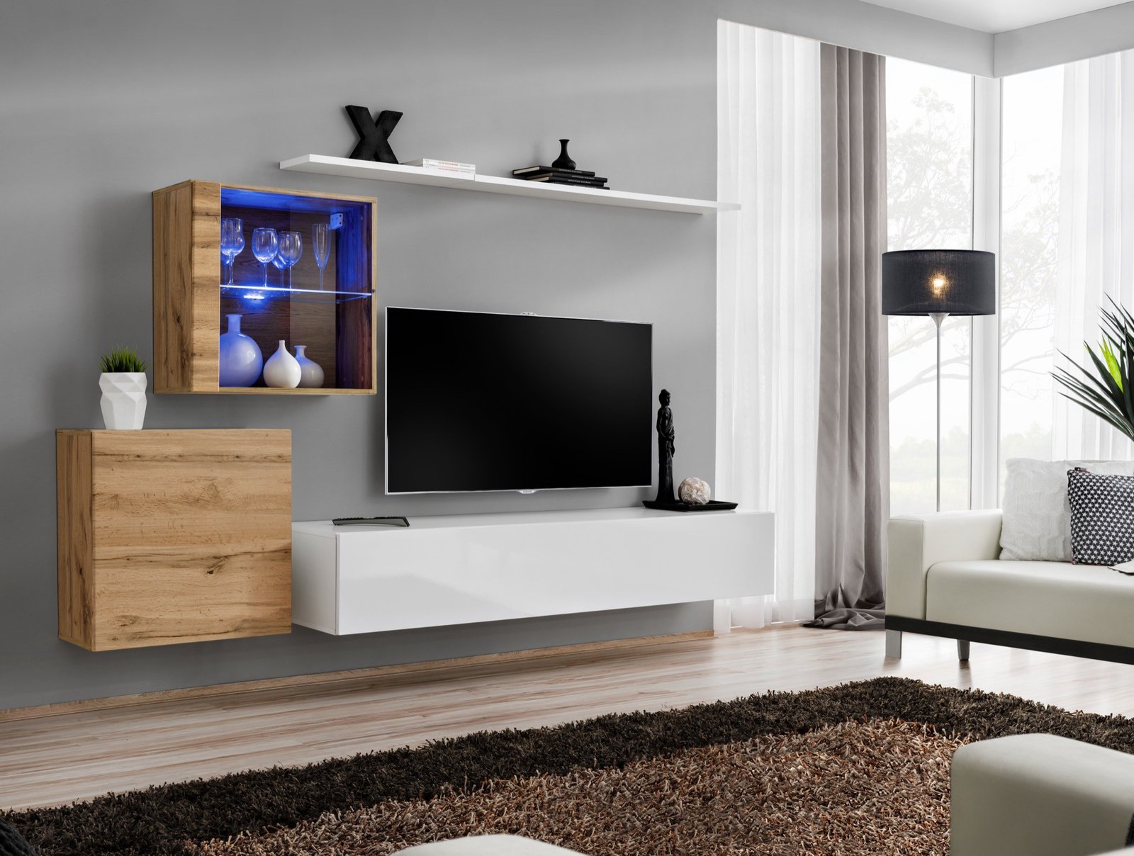 Switch XV wall cabinet, white ASM