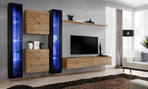Wall cabinet “Switch XVI”, black/wotan ASM
