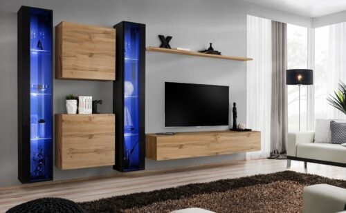 SWITCH XVI wall unit black/wotan SW16 ASM