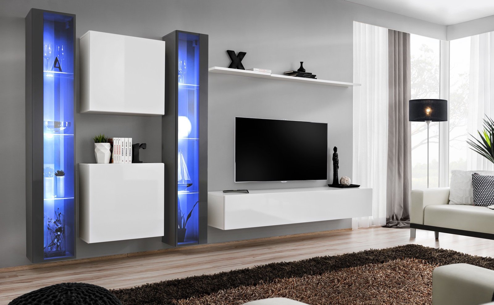 Wall cabinet "Switch XVI" graphite/white ASM
