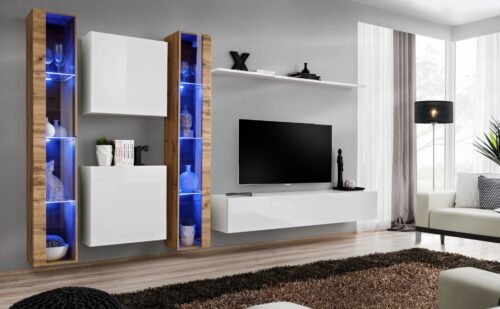 Wall cabinet “Switch XVI” with white handle ASM