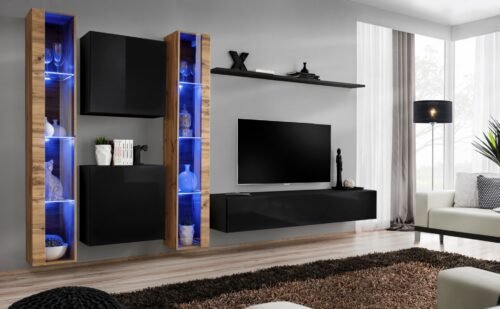 Wall cabinet “Switch XVI” with black color ASM