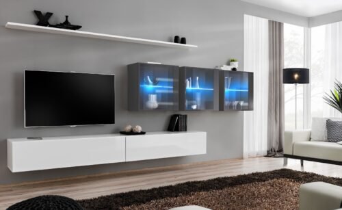 Wall cabinet “Switch XVII”, white/graphite ASM