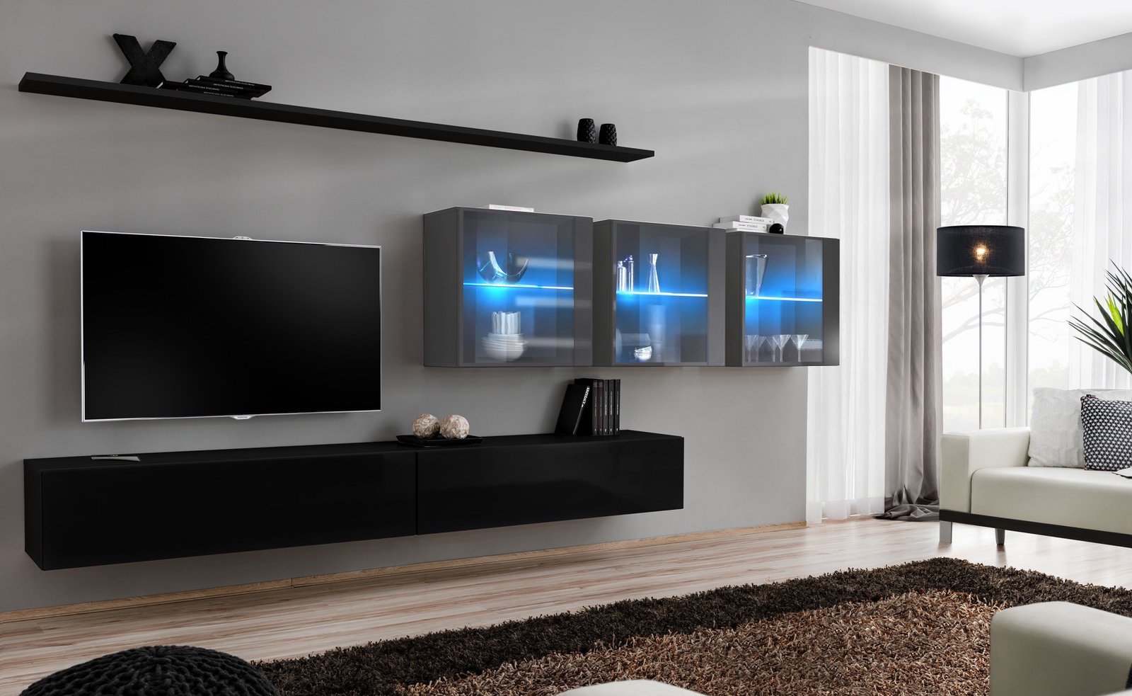 SWITCH XVII wall unit black/graphite ASM