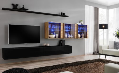 SWITCH XVII wall cabinet black/wotan ASM