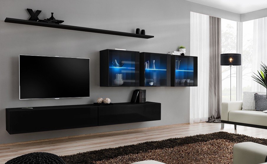 SWITCH XVII wall unit, black ASM