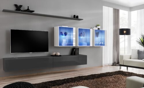SWITCH XVII wall cabinet graphite/white ASM
