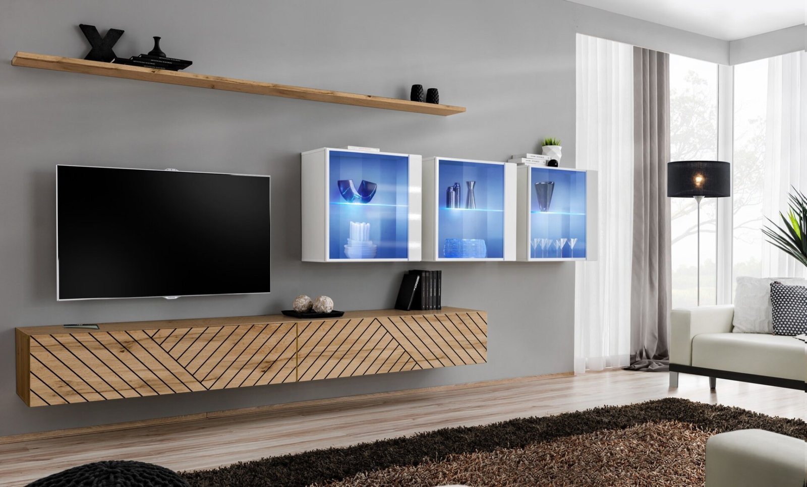 SWITCH XVII wall cabinet wotan/white ASM