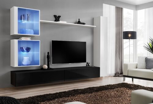 Wall cabinet “Switch XVIII”, white/black ASM