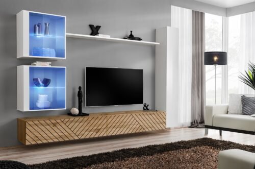 Wall cabinet “Switch XVIII”, white/wotan ASM