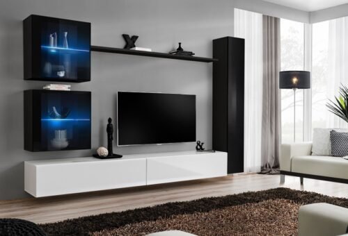 Wall cabinet “Switch XVIII”, black/white ASM