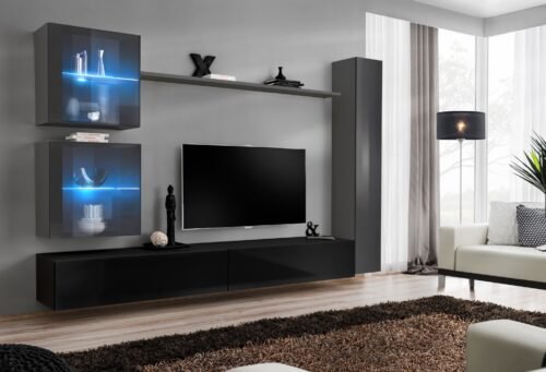 SWITCH wall cabinet with graphite/black ASM