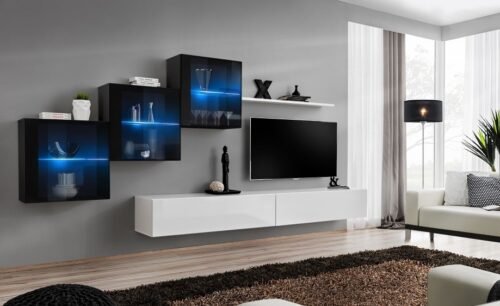 Switch XX wall cabinet, black/white, ASM