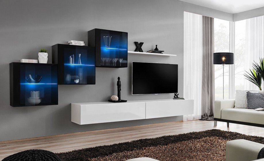 Switch XX wall cabinet, black/white, ASM