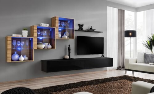 Wall cabinet “Switch XX”, wotan/black ASM