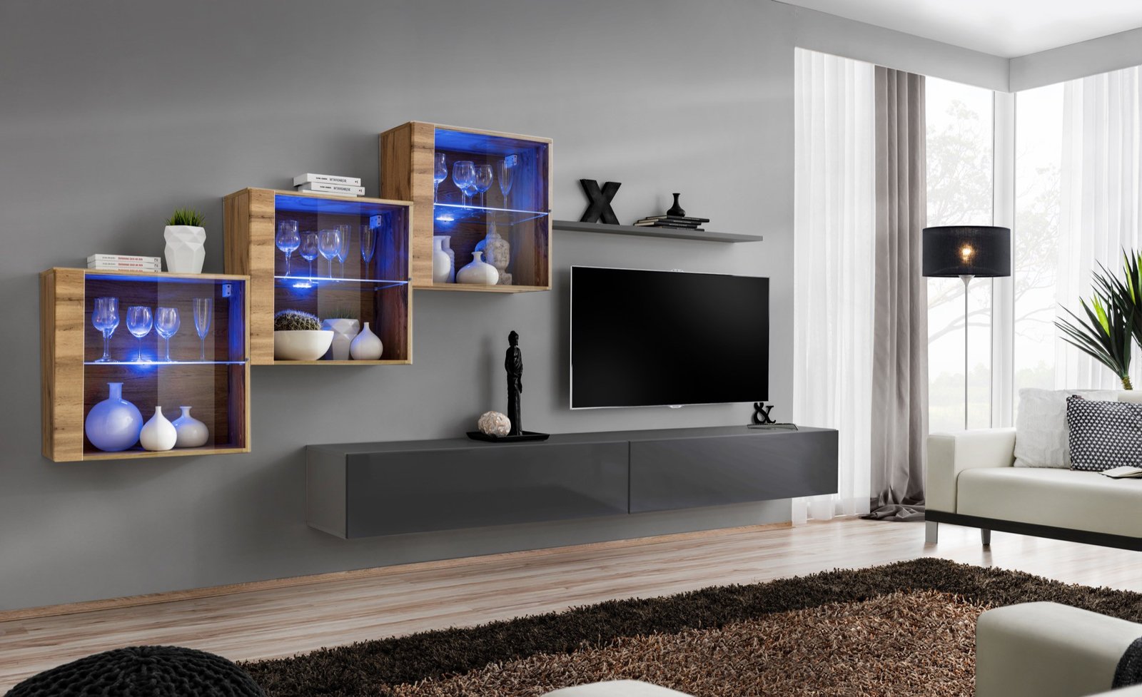 Switch XX wall cabinet, wotan/graphite ASM