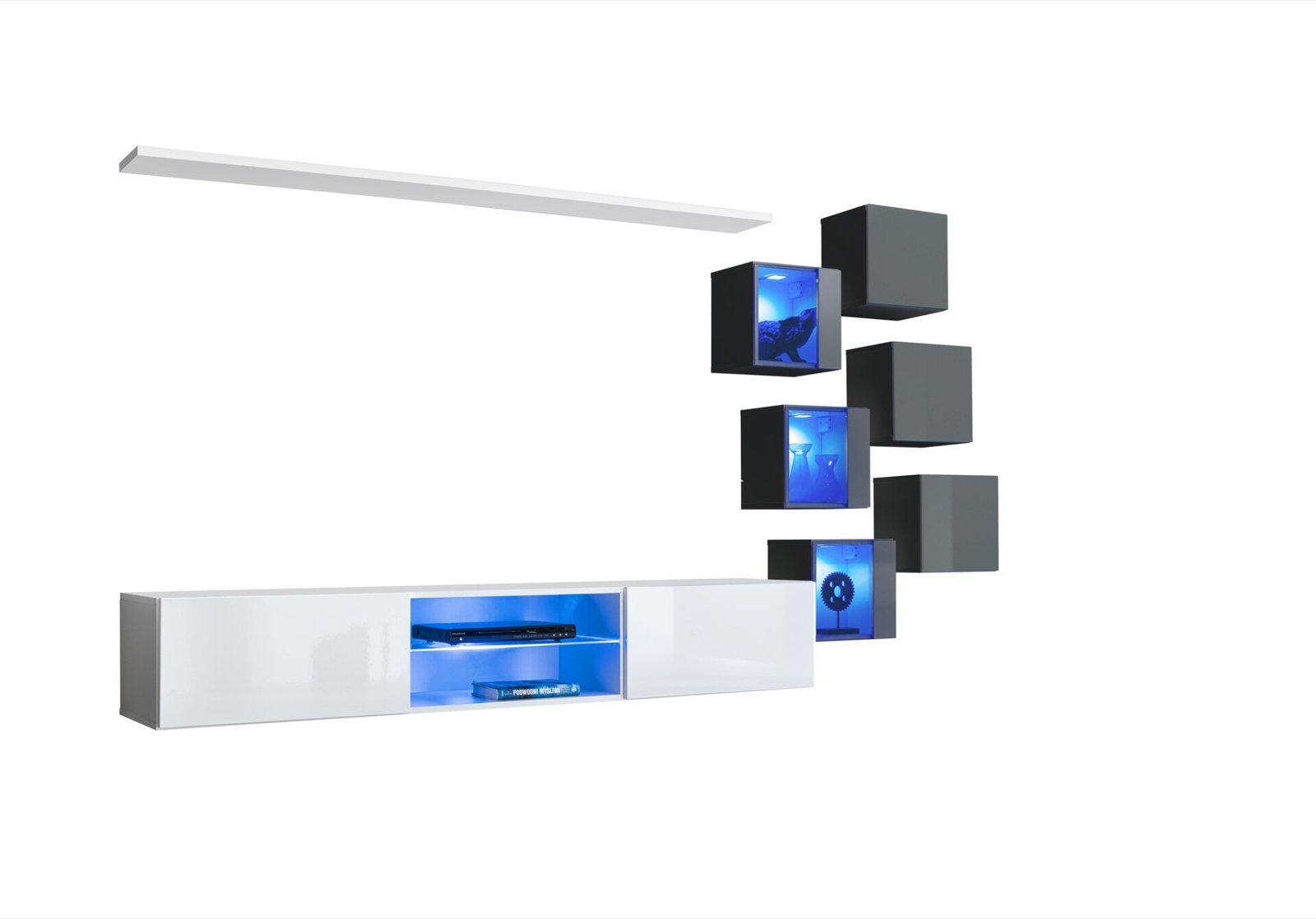 Wall cabinet "Switch XXI", white/graphite, ASM - Image 2