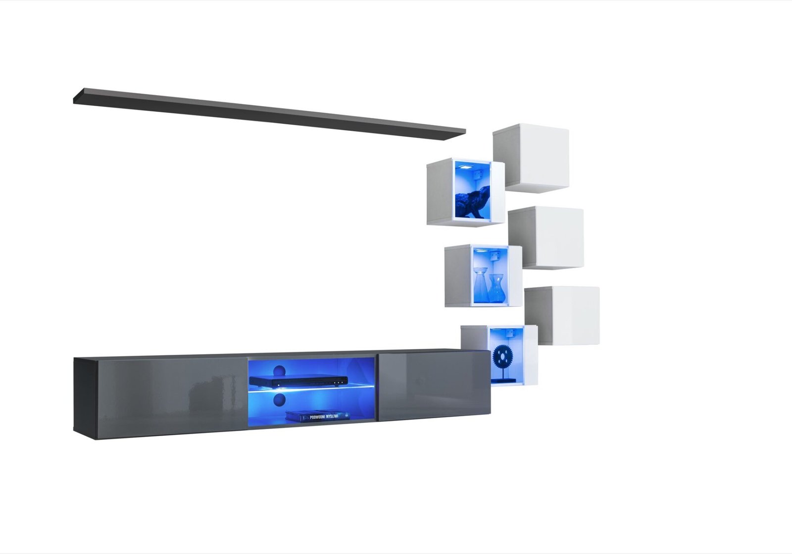 Wall cabinet "Switch XXI" graphite/white ASM - Image 2