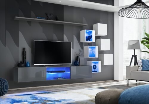 Wall cabinet “Switch XXI” graphite/white ASM