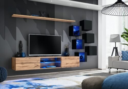 Wall cabinet “Switch XXI”, wotan/black ASM