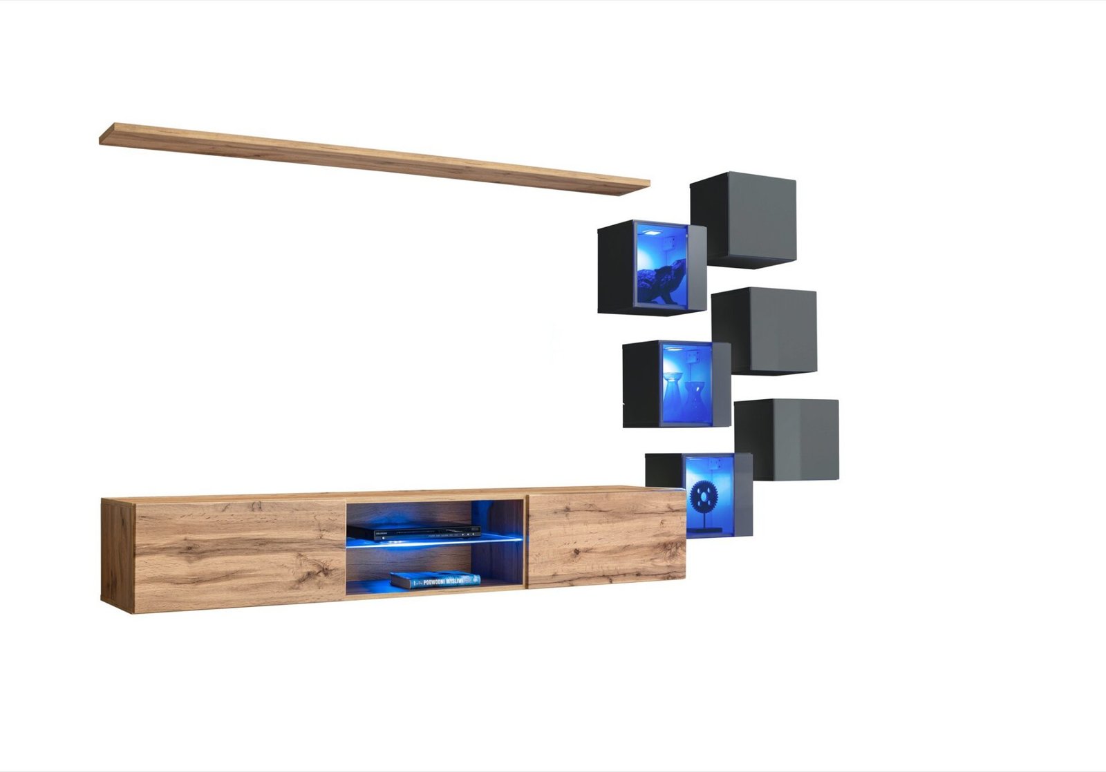 Wall cabinet "Switch XXI" with wotan/graphite ASM - Image 2