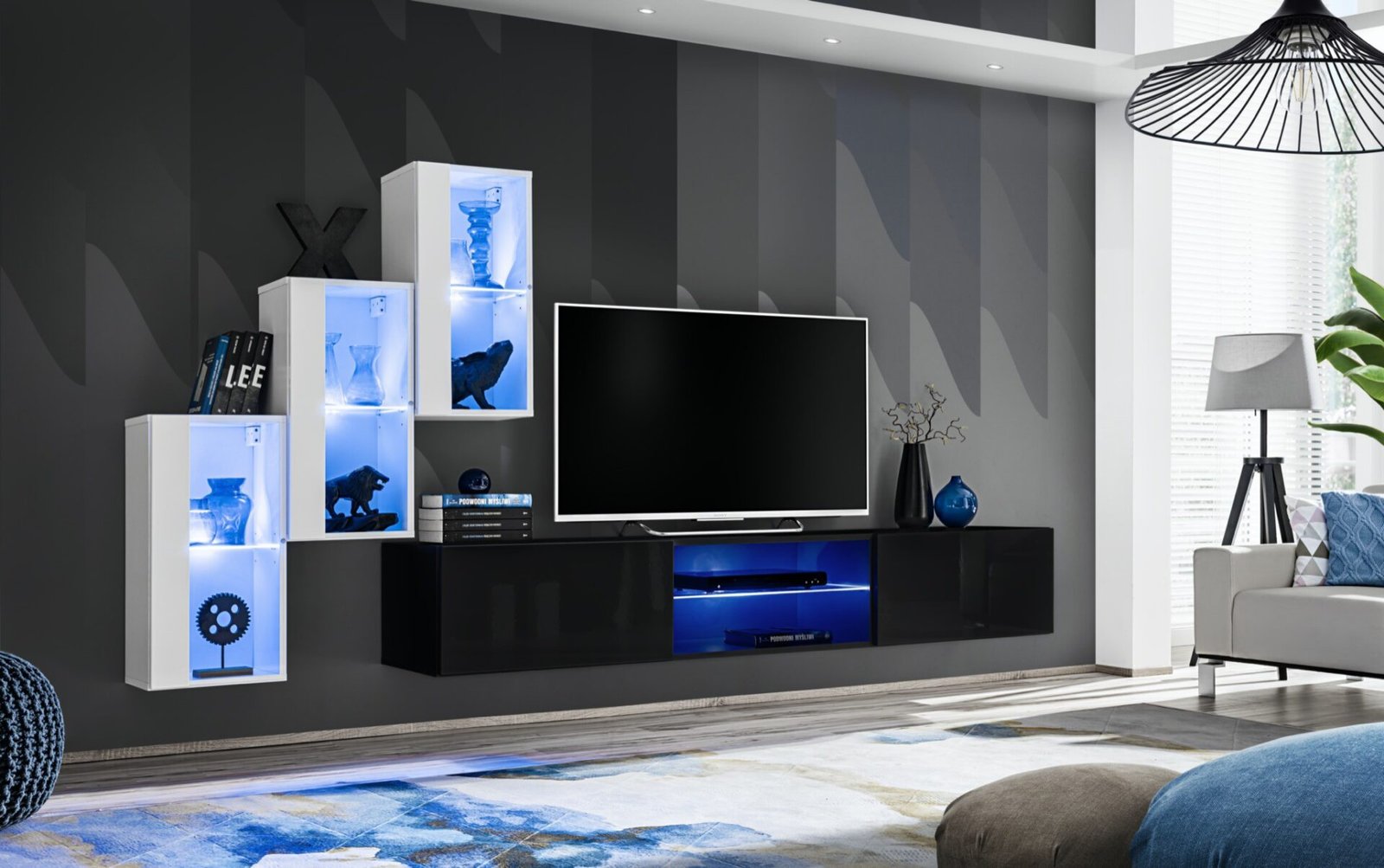 Switch XXII wall cabinet, white/black ASM
