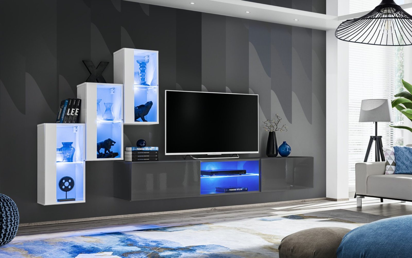 Switch XXII wall cabinet, white/graphite ASM
