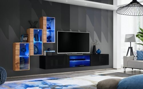 Wall cabinet “Switch XXII” wotan/black ASM