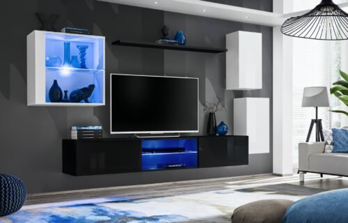 Switch XXIII wall cabinet, white/black ASM