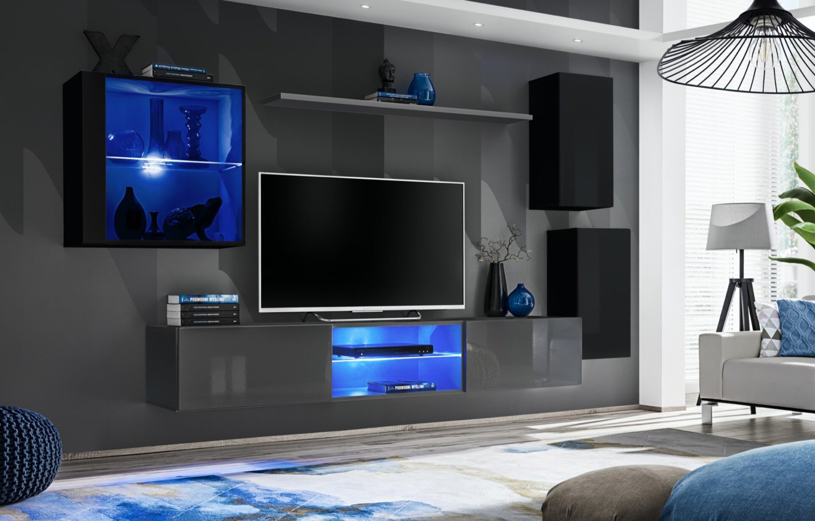 Switch XXIII wall unit, black/graphite, ASM