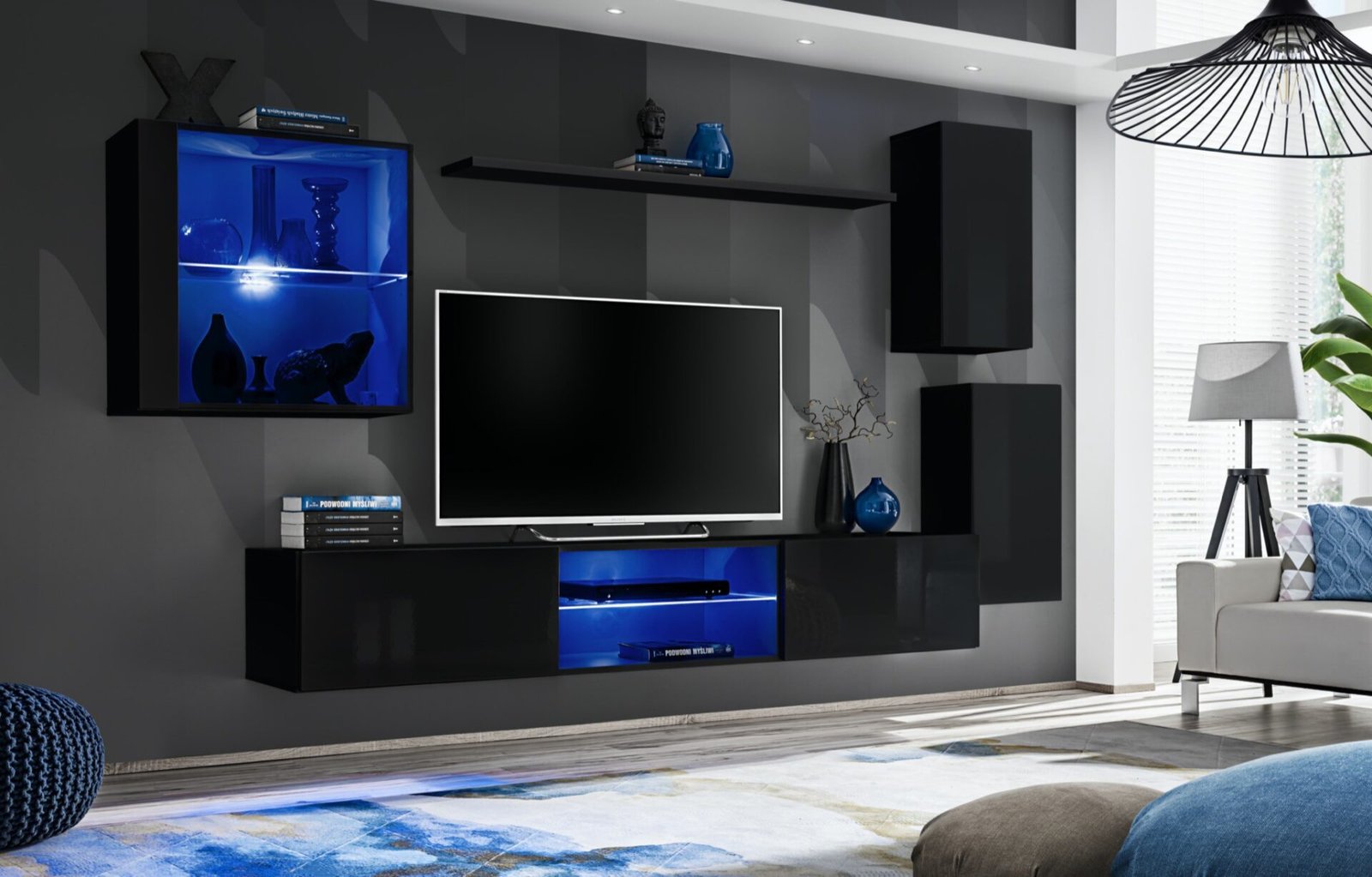 SWITCH XXIII wall unit, black ASM