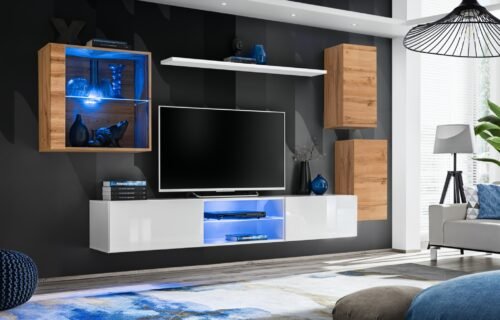 Wall cabinet “Switch XXIII” wotan/white ASM