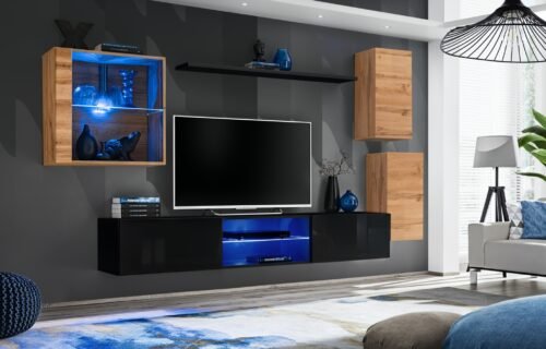 Wall cabinet “Switch XXIII” wotan/black ASM
