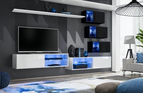 Switch XXIV wall cabinet, white/black ASM