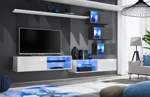 Switch XXIV wall cabinet, white/graphite ASM