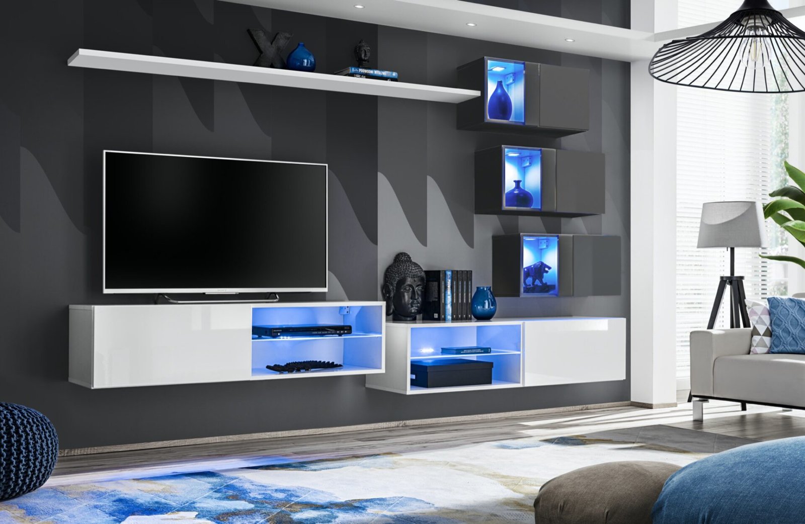 Switch XXIV wall cabinet, white/graphite ASM